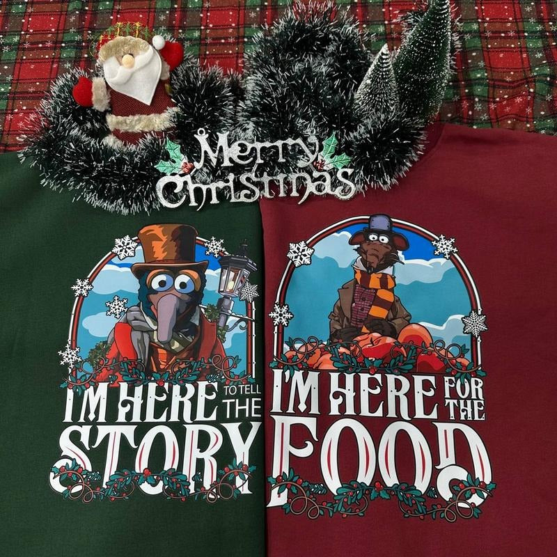 Muppet Christmas Carol Couple Shirt, Rizzo And Gonzo Shirt, Muppet Matching Tee Shirt, Xmas Gift For Lovers, Family...