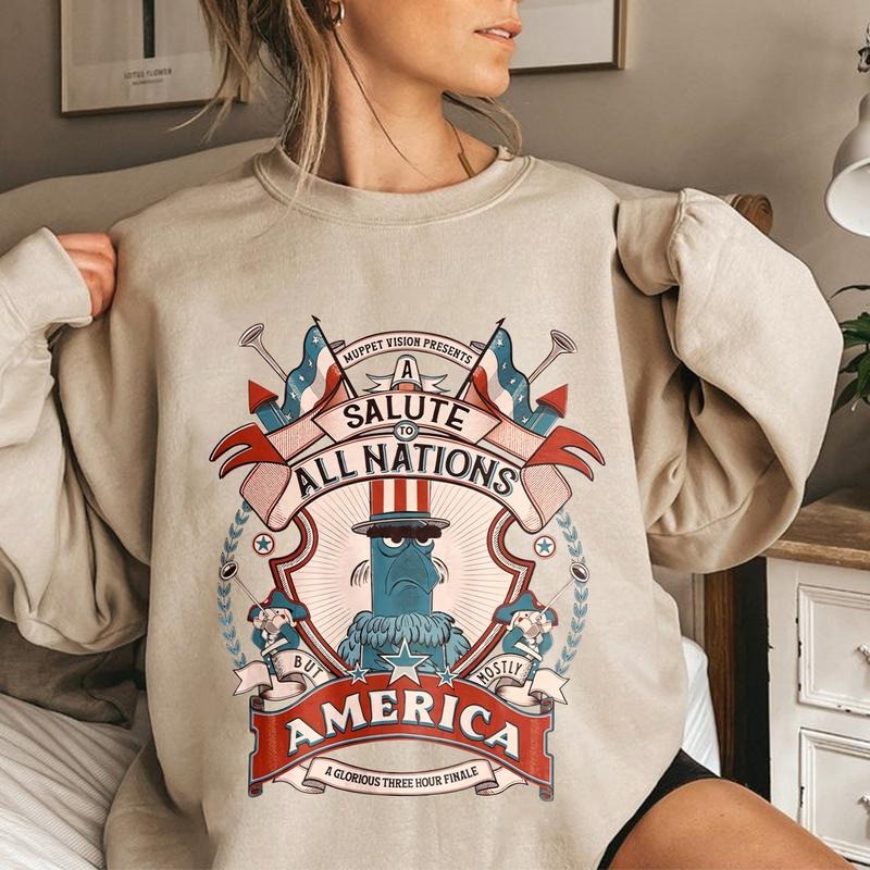 Muppets 4th July Shirt, Salute All Nations America Shirt, Muppets Lovers Shirt, Vintage Childhood Shirt, Gift For Fans...