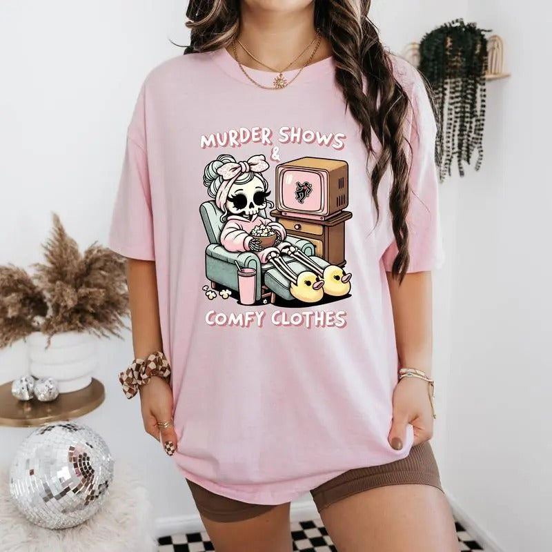 Murder Shows Comfy Clothes T-shirt Sweatshirt Hoodie | HypeDripTees.com