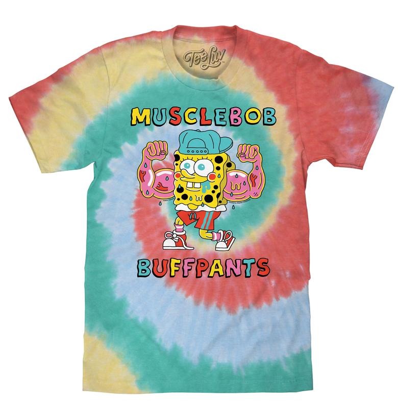 Musclebob Buffpants Spongebob Tie Dye T-Shirt - Gum Drop Hoodie, Sweatshirt | HypeDripTees.com