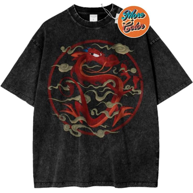 Mushu Shirt, Mulan Anime Vintage Shirts, Cotton Unisex T-Shirt, Crew Neck, Size S- 3XL, Menswear Top, Womenswear Top...