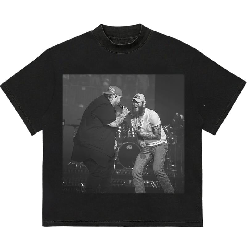 Music Tour Vintage T-Shirt Trendy Graphic T-Shirt with Street Style Recycled Cotton Graphic Hoodie, Sweatshirt