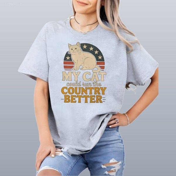 My Cat Could Run The Country Better T-shirt Edgy Streetwear Soft Cotton Hoodie, Sweatshirt | HypeDripTees.com