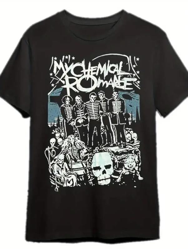 My Chemical Romance Graphic Tee, Iconic Band Print, Unisex Casual Cotton T-Shirt, Rock Music Fan Apparel, Crew Neck...