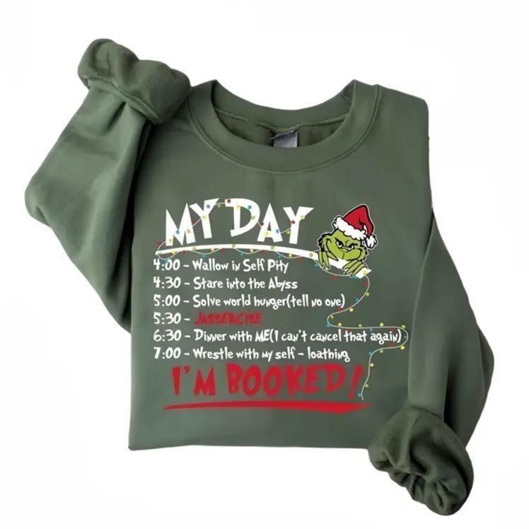 My Day I'm Booked Sweatshirt, Womens Christmas Sweatshirt Womenswear T-Shirts, Hoodie | HypeDripTees.com