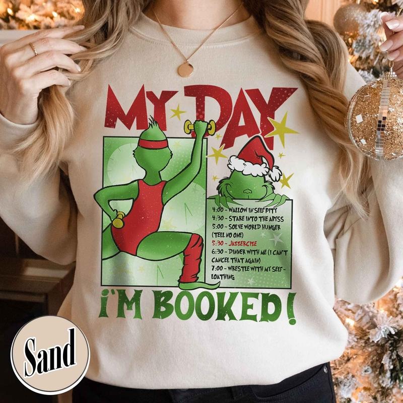 My Day I'm Booked Sweatshirt,My Day Im Book,Christmas Gift,Christmas Sweatshirt,Funny Christmas Sweatshirt,Womens...