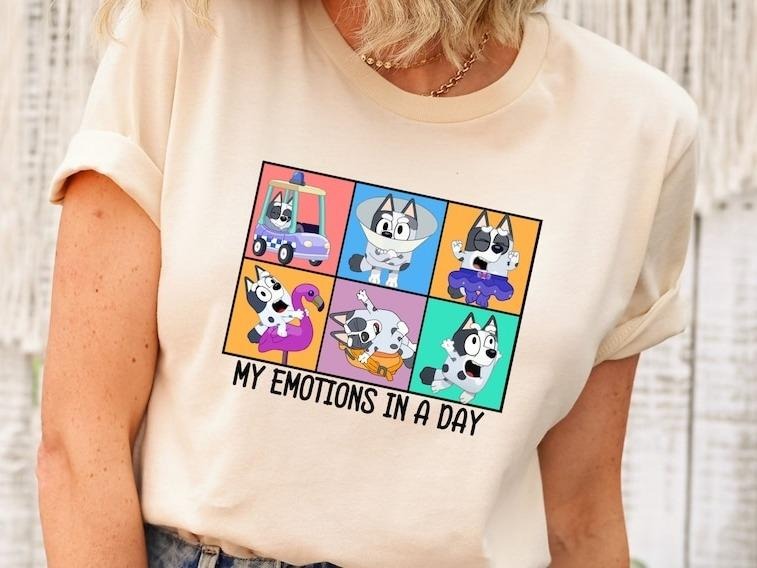 My Emotions Day Bluey Shirt Family Matching Shirts Cartoon Shirt Bluey Family Shirt Cute Bluey T-Shirts, Hoodie, Sweatshirt