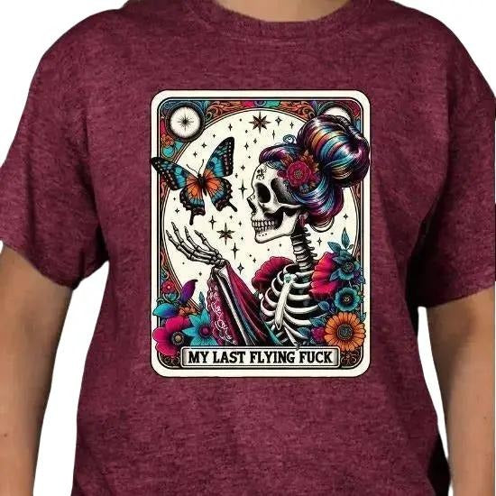 My Last Flying F Skeleton and Butterfly T-shirt Top Womenswear Casual Hoodie, Sweatshirt | HypeDripTees.com