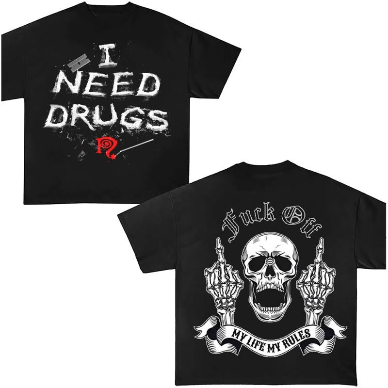 My Life My Rules Y2K Clothing Tshirt Graphic Tee Cotton Unisex Top Streetwear Hoodie, Sweatshirt | HypeDripTees.com