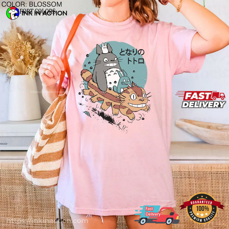 My Neighbor Totoro Catbus Japanese Anime Comfort Colors Shirt