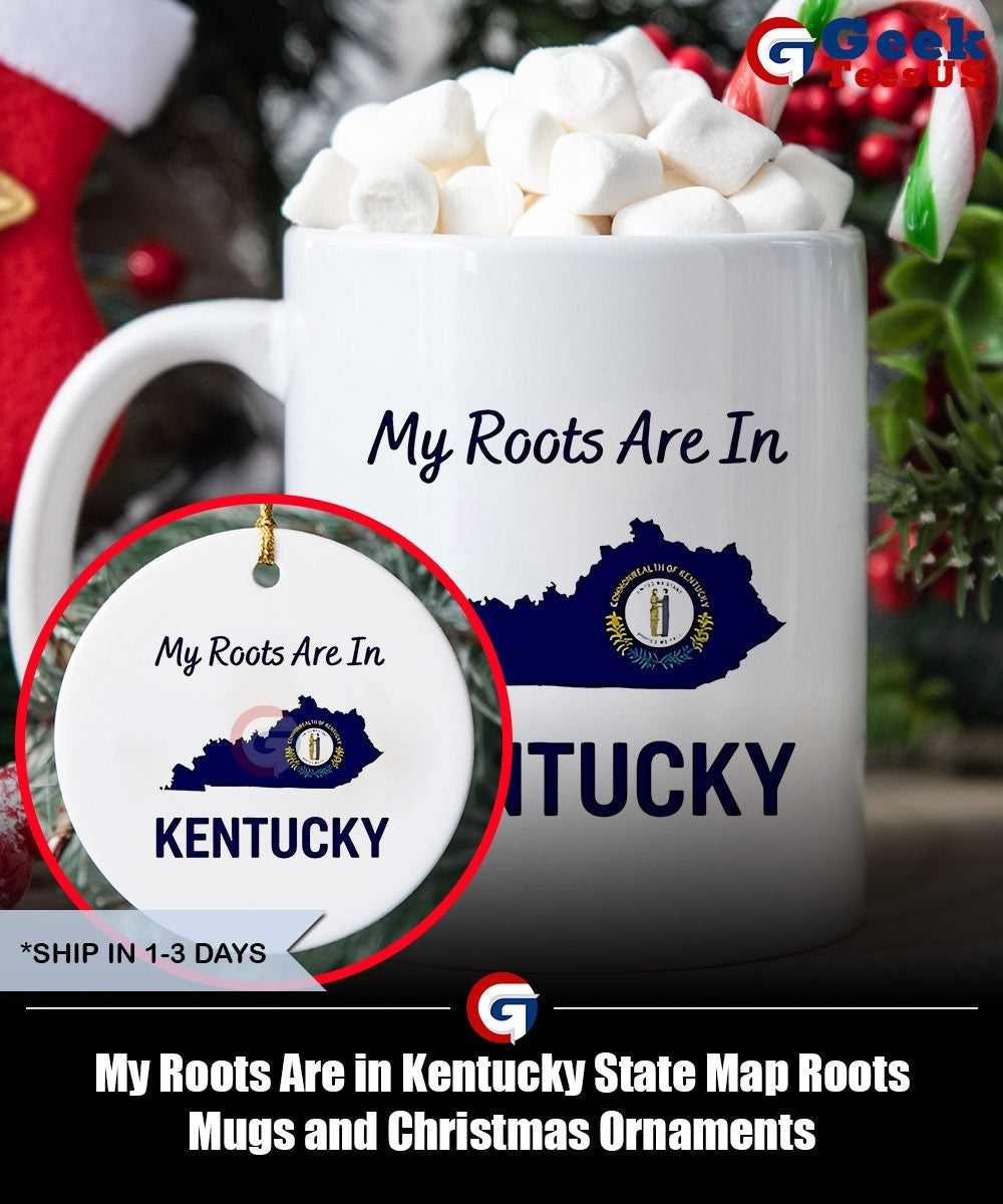 My Roots Are in Kentucky State Map Roots shirt