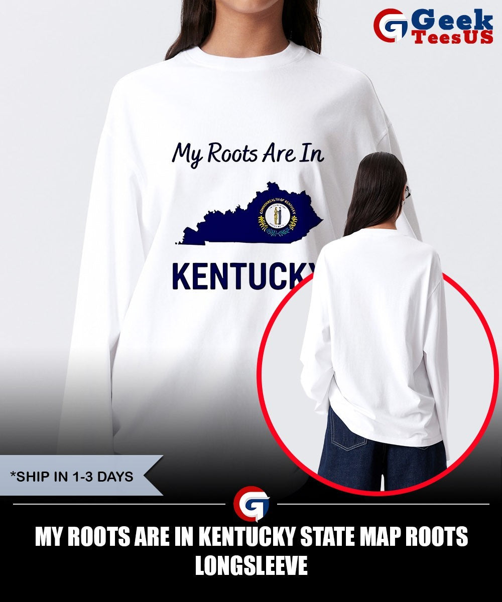 My Roots Are in Kentucky State Map Roots shirt
