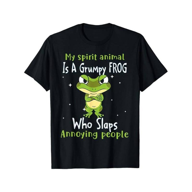 My Spirit animal Is A Grumpy Frog T-Shirt Menswear Top Hoodie, Sweatshirt | HypeDripTees.com