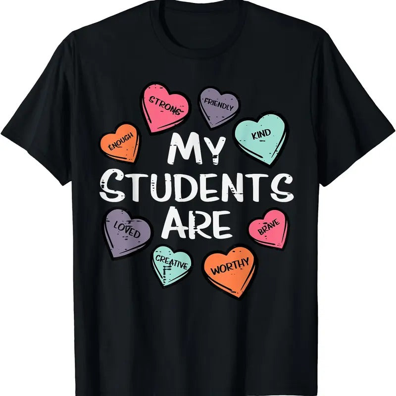 My Students Are Enough Friendly Valentines Day Teacher Women T-Shirt Hoodie, Sweatshirt | HypeDripTees.com