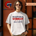My cup size is Stanley All Caps Washington Capitals hockey shirt
