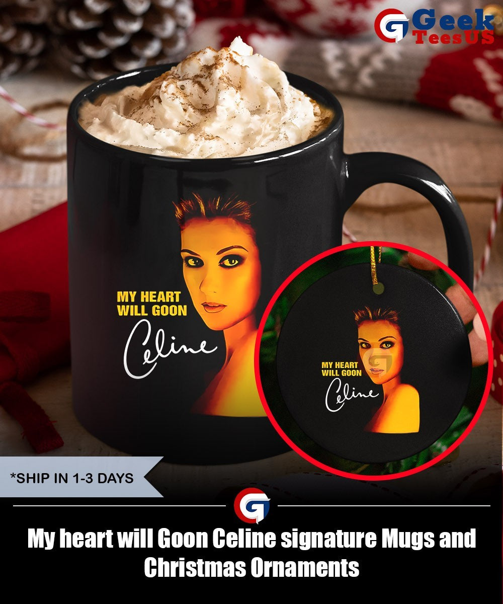 My heart will Goon Celine signature shirt