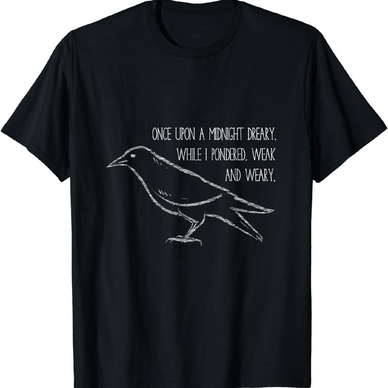 Mysterious Black Bird T-Shirt For Poetry Lovers Hoodie, Sweatshirt | HypeDripTees.com
