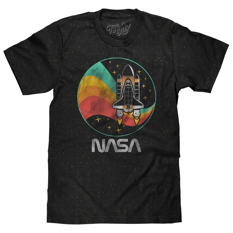 NASA Worm Shuttle Logo T-Shirt - Black Hoodie, Sweatshirt | HypeDripTees.com
