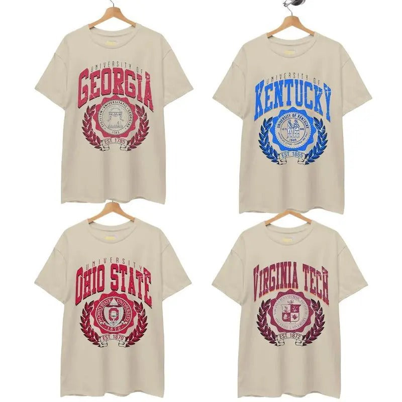 NCAA College All Team Football Sport T-Shirt, Game Day T-Shirt, Michigan Football, Alabama Football, Georgia Football,...