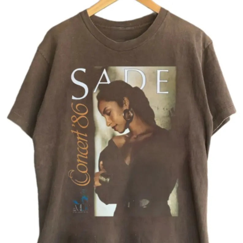 NEW Sade Adu Graphic Tee Top, 80s Sade Album Diamond Singer Tour Unisex T-shirt Hoodie, Sweatshirt | HypeDripTees.com