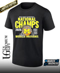 Michigan Wolverines 2026 NCAA Men’s Basketball National Champions cut net T-shirt