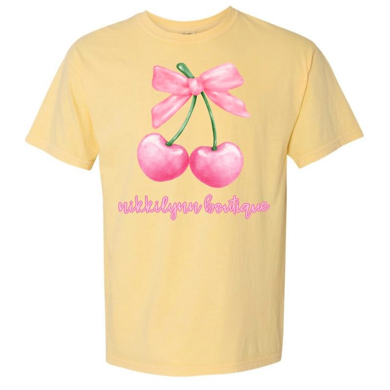 NLB Merch - Cherry Coquette Comfort Colors T-Shirt Hoodie, Sweatshirt | HypeDripTees.com