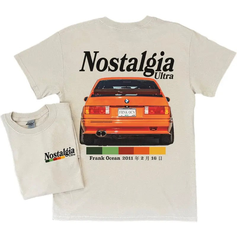 NOSTALGIA ULTRA v2 Front & Back Design Short Sleeve Shirt Classic Menswear Top Embroidered Hoodie Sweatshirt