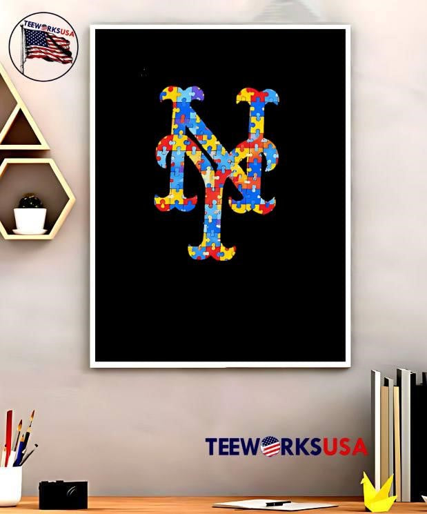 NY Puzzle Piece New York Mets T-Shirt