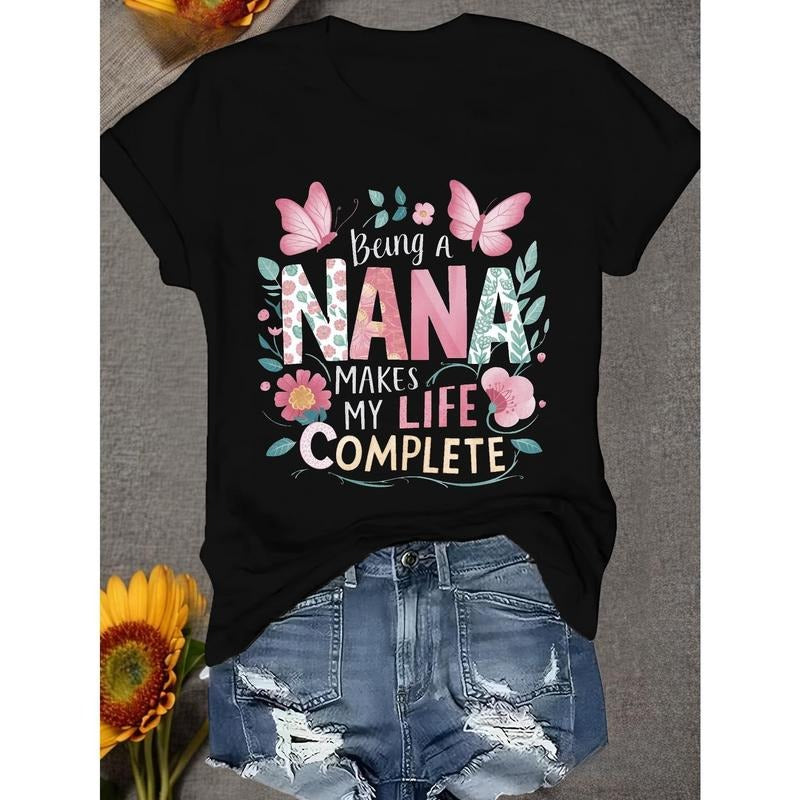 Nana Butterfly Women'S Plus Size Sports Short-Sleeved T-Shirt Hoodie, Sweatshirt | HypeDripTees.com