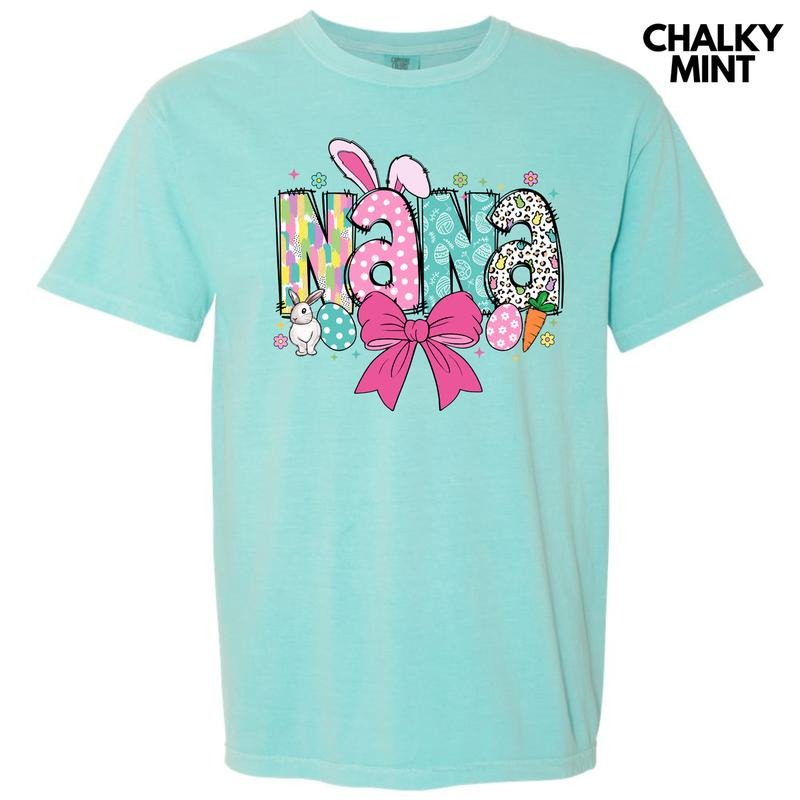Nana Easter Coquette Comfort Colors T-Shirt Hoodie, Sweatshirt | HypeDripTees.com