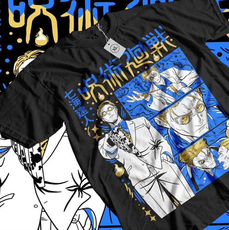 Nanami Kento T-Shirt S-4XL Jujutsu Kaisen JJK Gojo Satoru Horror Anime Shirt Tshirt S-4XL Hoodie, Sweatshirt