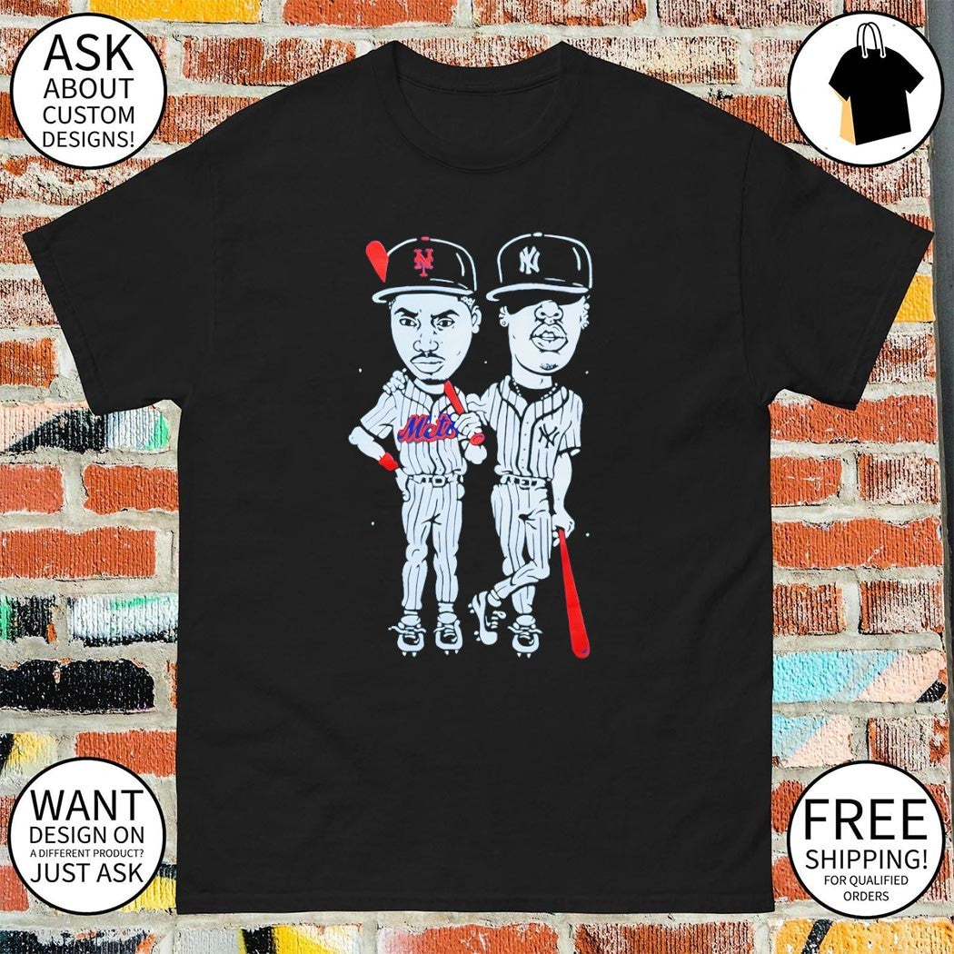 Nas x Jay Z cartoon New York Mets vs. New York Yankees Baseball MLB 2026 shirt