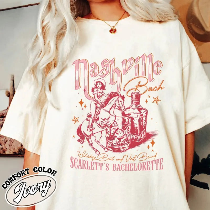 Nashville Cocktail Bachelorette Comfort Color Shirt, Custom Nashville Cocktail Bachelorette Shirt, Nashville Cocktail...
