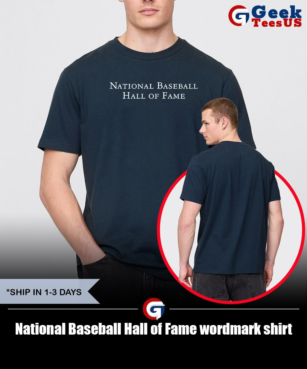 National Baseball Hall of Fame wordmark shirt