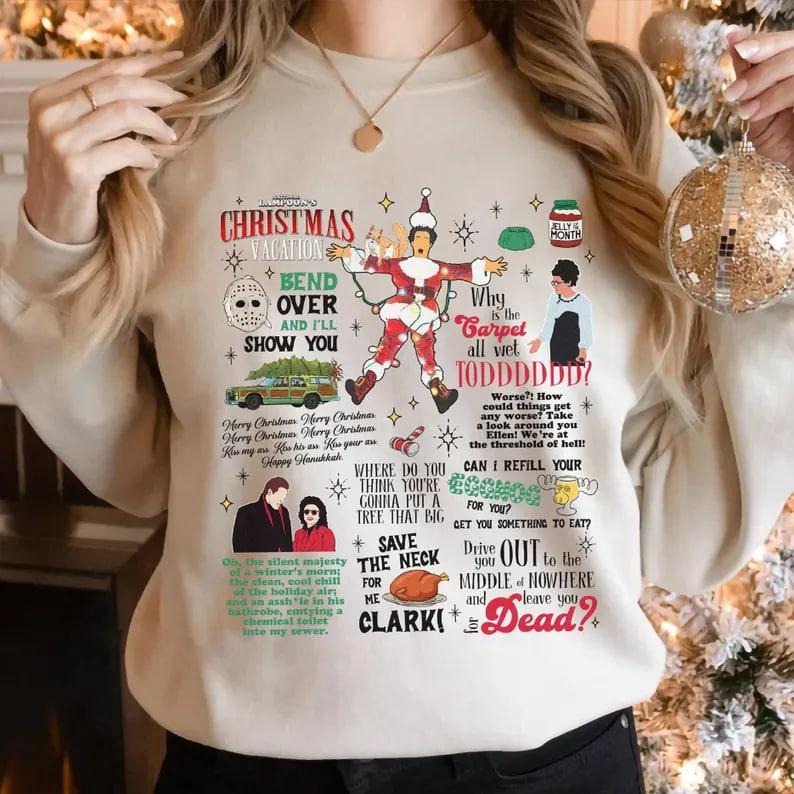 National Lampoon Christmas Vaction Sweatshirt, Christmas Vacation Rant Shirt, Christmas Vacation Quotes Tee, Clark...