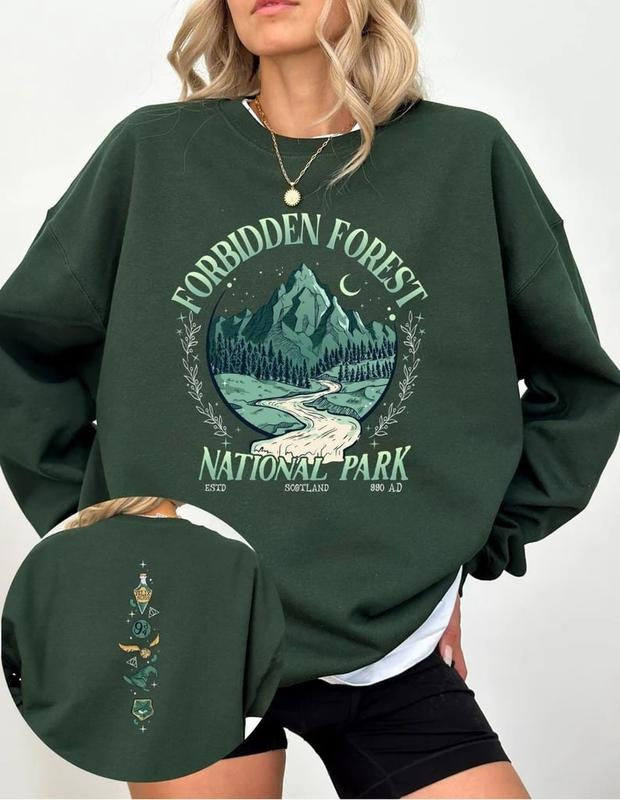 National Park Wizard | Forbidden Forest Shirt | HP Inspired | Bookish Gift for Fan Crewneck Sweatshirt | Bookish...