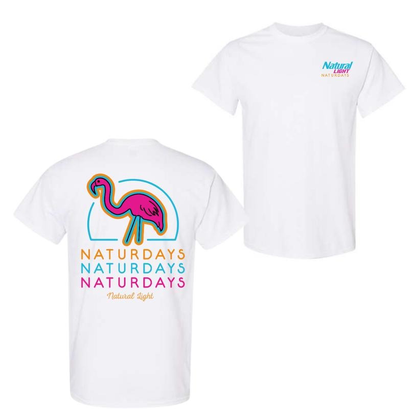 Natural Light Naturdays Neon Flamingo T-Shirt Sweatshirt Hoodie, Trendy Shirt | HypeDripTees.com
