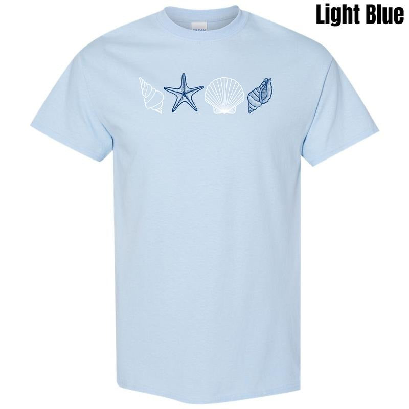 Nautical Shells Gildan Short Sleeve T-Shirt 'NLB' Hoodie, Sweatshirt | HypeDripTees.com