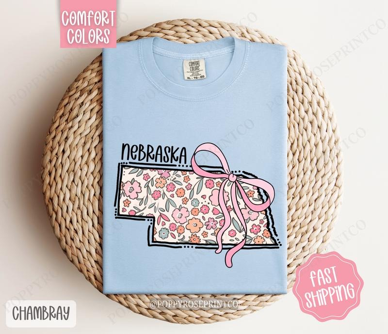 Nebraska Comfort Colors State Tshirt, Cute Nebraska Shirt, Nebraska Tshirt, Nebraska Shirt Hoodie, Sweatshirt