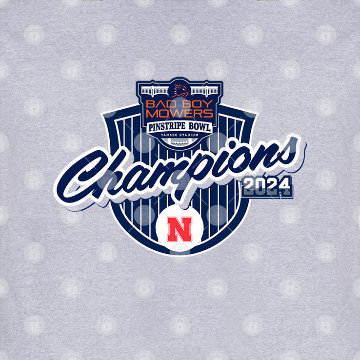 Nebraska Cornhuskers Pinstripe Bowl Champions T Shirt