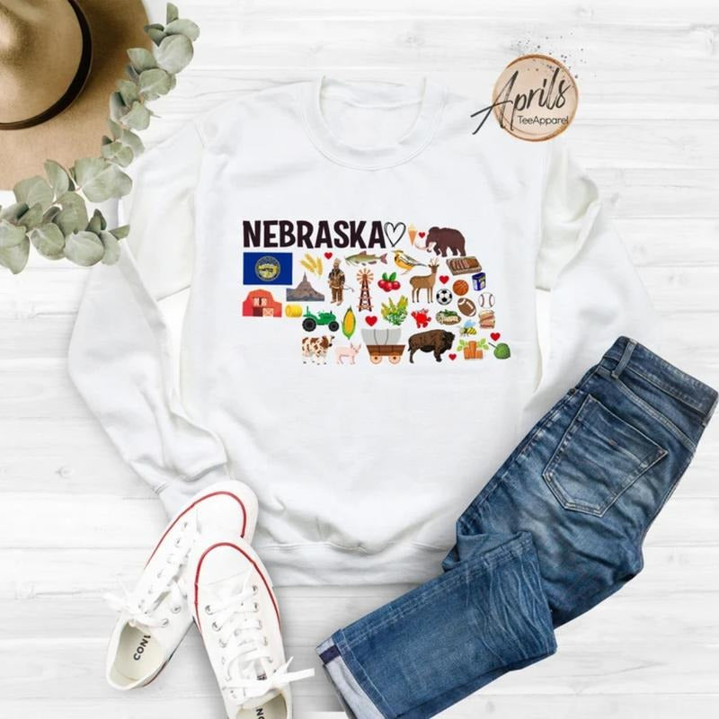 Nebraska Sweatshirt, Nebraska Hoodie, State Shirt Classic Fashion | HypeDripTees.com