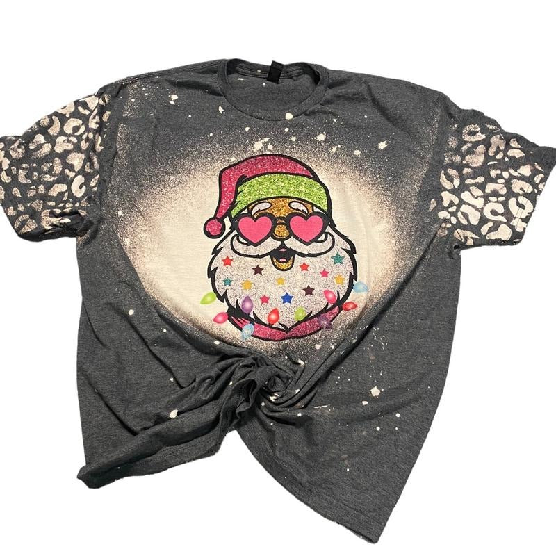 Neon Santa Shirt Hoodie, Sweatshirt | HypeDripTees.com