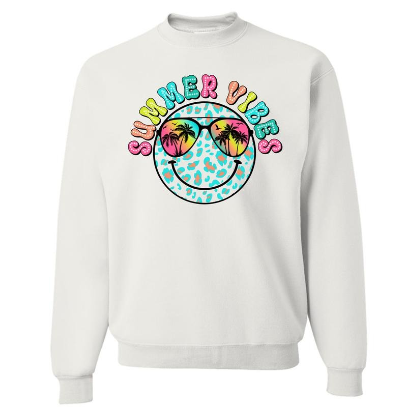 Neon Summer Vibe Happy Face Sweatshirt 'NLB' T-Shirts, Hoodie | HypeDripTees.com