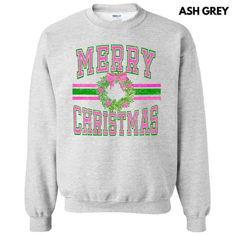 Neon Varsity Merry Christmas Sweatshirt 'NLB' T-Shirts, Hoodie | HypeDripTees.com