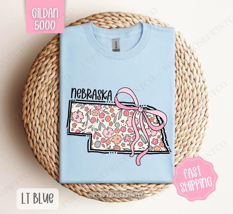 Nevada Gildan T-shirt, Cute Nevada State Shirt, Nevada Floral Bow Tee Hoodie, Sweatshirt | HypeDripTees.com