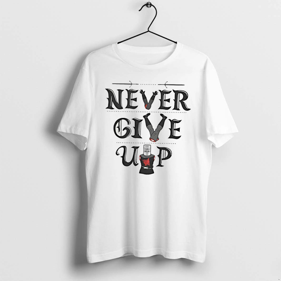 Never Give Up Black Knight Monty Python Inspirational Tshirts Sweater Hoodie, Sweatshirt | HypeDripTees.com
