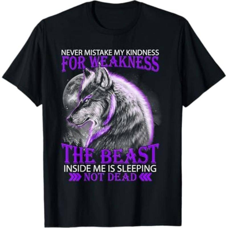 Never Mistake My Kindness For Weakness Wolf T-Shirt Comfy Menswear Hoodie, Sweatshirt | HypeDripTees.com