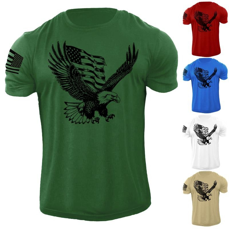 New Men's Distressed USA Eagle Flag T-Shirt Patriotic American Graphic Tee Hoodie, Sweatshirt | HypeDripTees.com