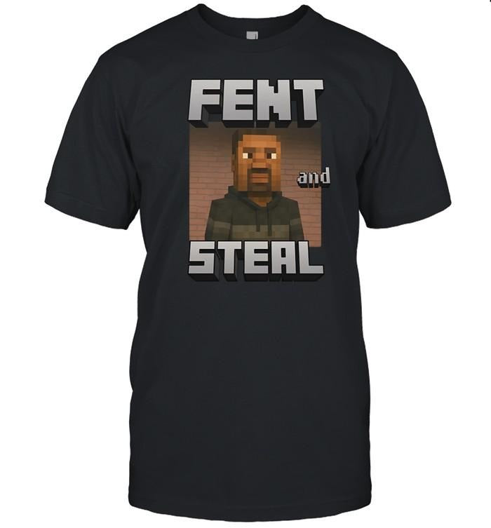 New Trendy GeorgeeFloyd Fent and Steal Mineecraft Parody  Shirt Game Graphic Tee Trendy Tee Funny Meme Gift Idea For Fans...