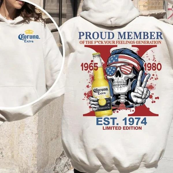 New Version Customize Gen X T-shirt, Limited Edition With Beer, Raised On Hose Water Hoodie, Inspired Funny Saying...